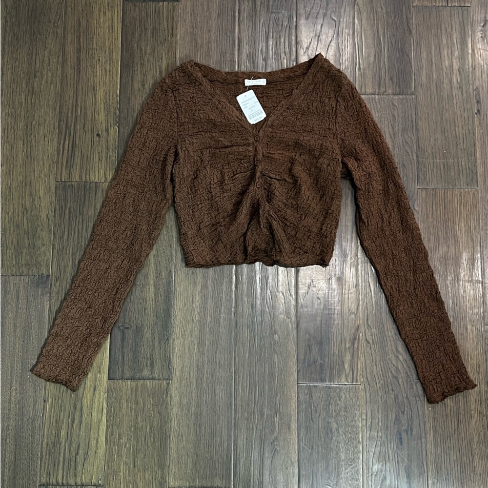 NWT Miss Love Cropped Long Sleeve Cardigan - Picture 8 of 13